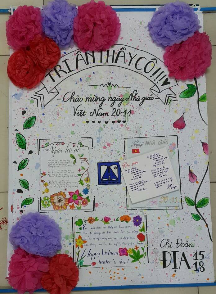 Một số mẫu báo tường 20/11 đẹp và sáng tạo