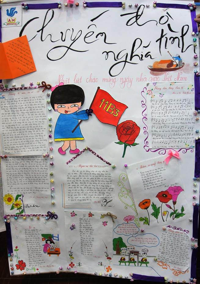 Một số mẫu báo tường 20/11 đẹp và sáng tạo