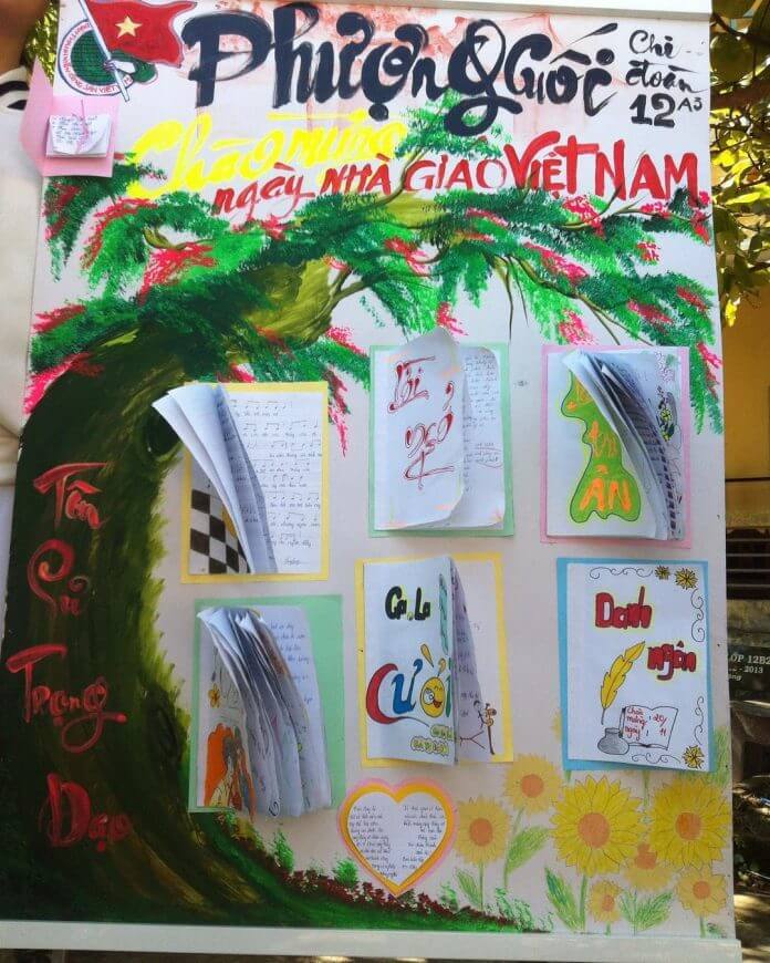 Một số mẫu báo tường 20/11 đẹp và sáng tạo