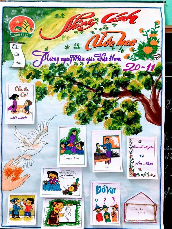 Một số mẫu báo tường 20/11 đẹp và sáng tạo