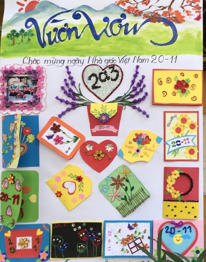 Một số mẫu báo tường 20/11 đẹp và sáng tạo