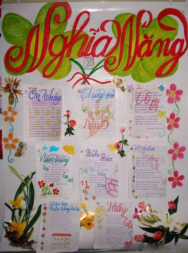 Quyết định nội dung cho báo tường 20/11