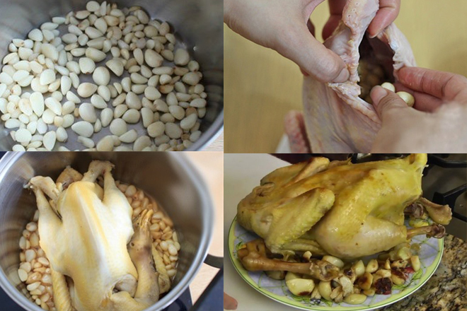 Luộc gà không cần nước với tỏi