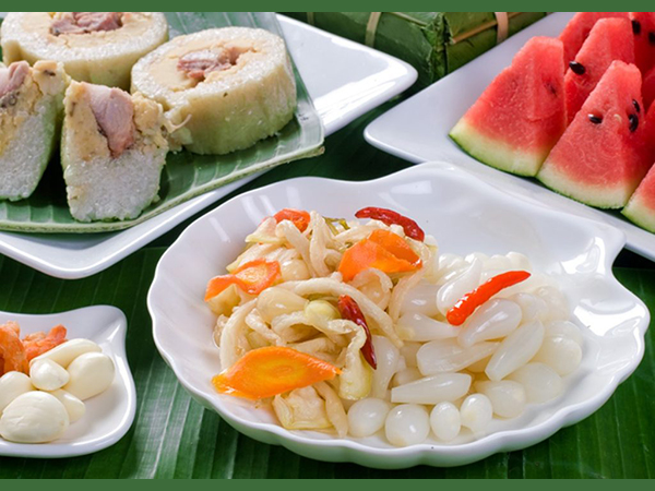 Món củ kiệu muối chua ngọt rất hợp để ăn trong dịp Tết Nguyên Đán Món củ kiệu muối chua ngọt rất hợp để ăn trong dịp Tết Nguyên Đán