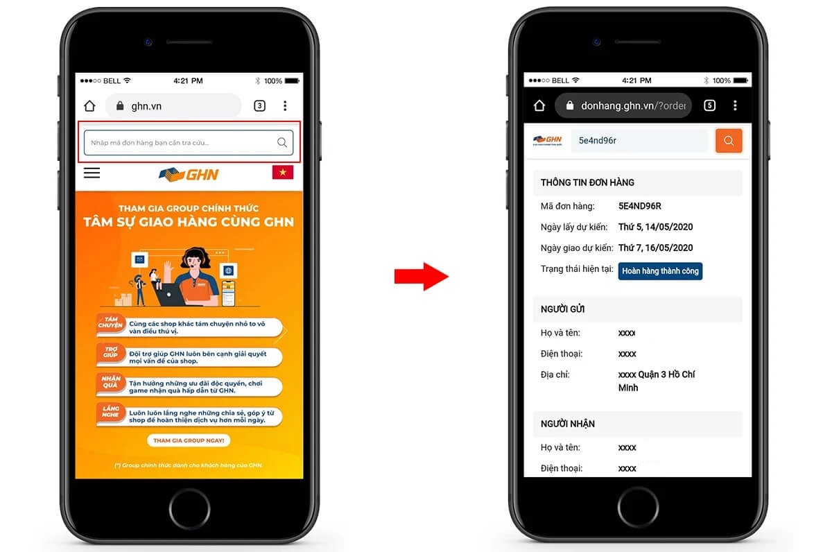 Cách tra cứu trạng thái đơn hàng GHN trên điện thoại Cách tra cứu trạng thái đơn hàng GHN trên điện thoại