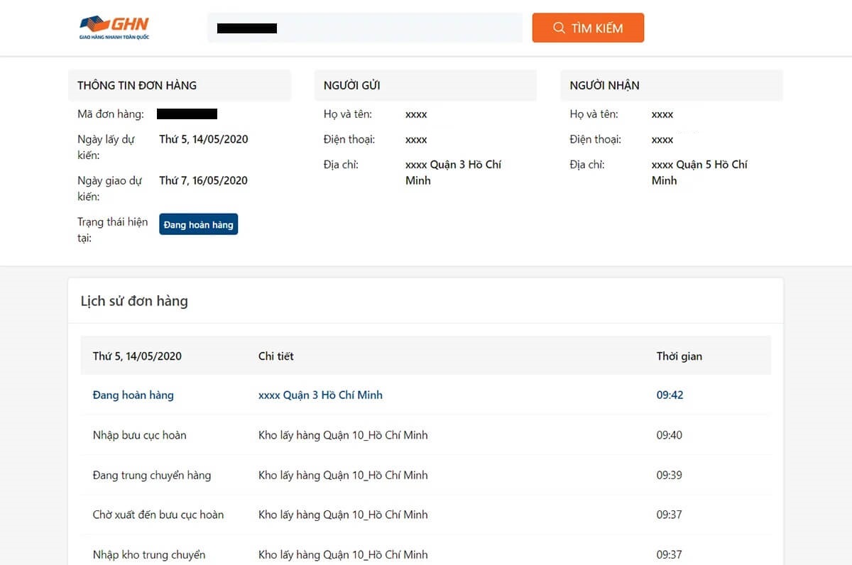 Cách tra cứu trạng thái đơn hàng GHN trên máy tính Cách tra cứu trạng thái đơn hàng GHN trên máy tính