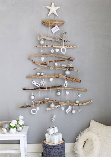 Trang trí cây thông Noel trên tường Trang trí cây thông Noel trên tường