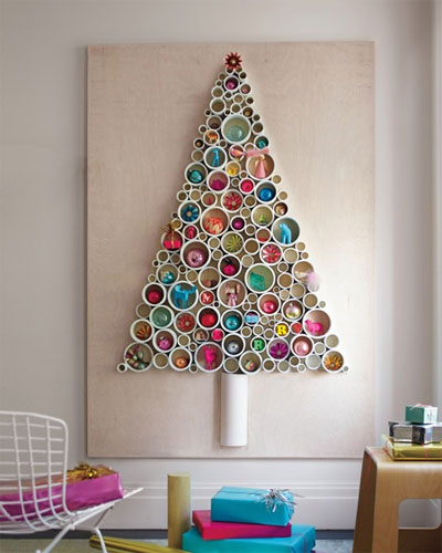 Trang trí cây thông Noel trên tường Trang trí cây thông Noel trên tường