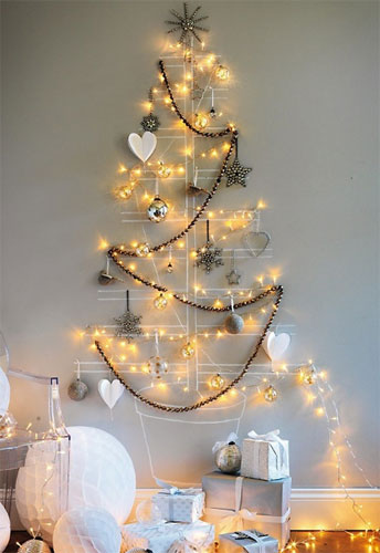 Trang trí cây thông Noel trên tường Trang trí cây thông Noel trên tường