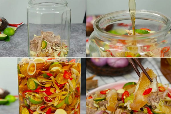 Bắp bò ngâm sả tắc Bắp bò ngâm sả tắc