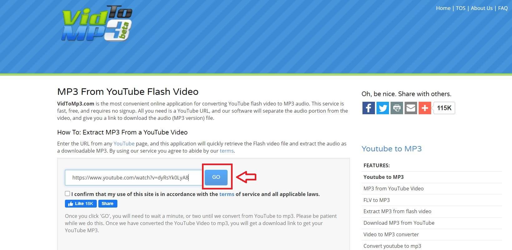 Cách cắt nhạc online từ video trên YouTube với VidtoMP3