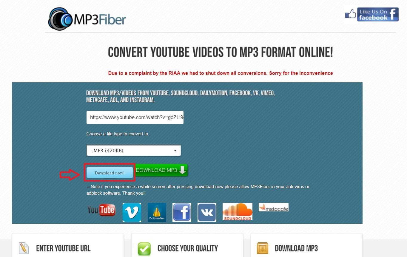 Cách cắt nhạc online từ video trên YouTube với MP3Fiber