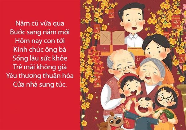 Thơ chúc Tết cho bé