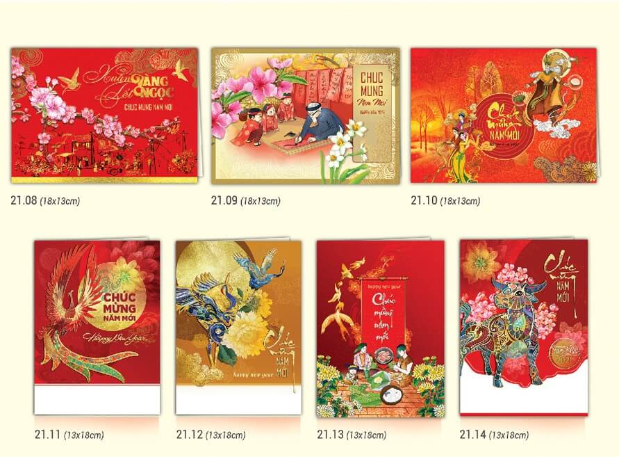 Thiệp chúc Tết sang trọng
