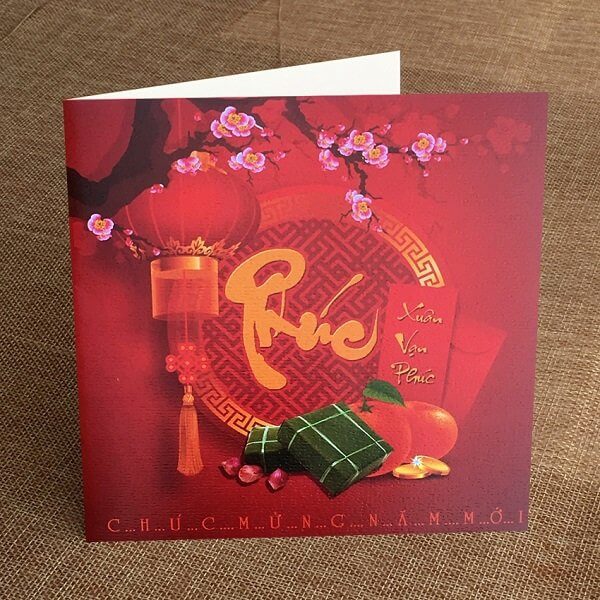 Thiệp chúc Tết chữ Phúc