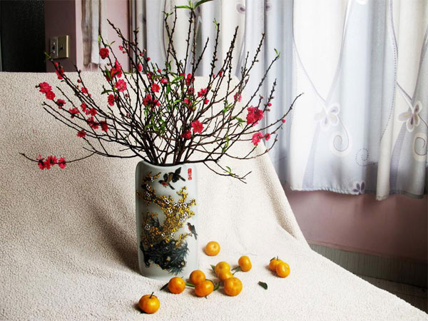 Cách cắm hoa đào Cách cắm hoa đào