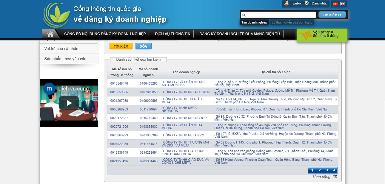 Danh sách các công ty để bạn tra cứu thông tin doanh nghiệp