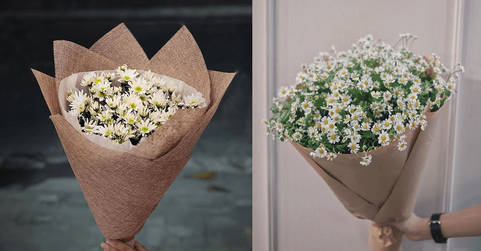 Một số mẫu bó hoa cúc họa mi đẹp Một số mẫu bó hoa cúc họa mi đẹp