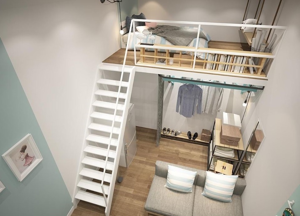 Decor phòng trọ có gác xép Decor phòng trọ có gác xép