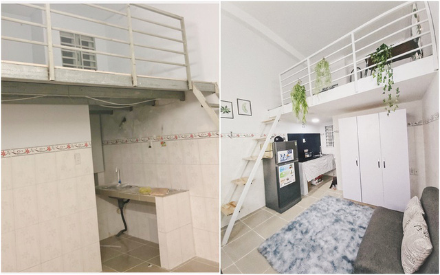 Mẫu decor phòng trọ sinh viên có gác lửng Mẫu decor phòng trọ sinh viên có gác lửng