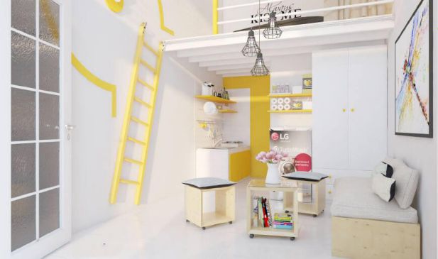 Tự thiết kế phòng trọ có gác xép Tự thiết kế phòng trọ có gác xép