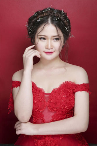 Kiểu tóc cô dâu mặt tròn Kiểu tóc cô dâu mặt tròn