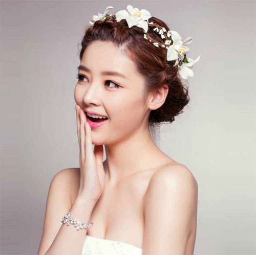 Kiểu tóc cô dâu mặt tròn Kiểu tóc cô dâu mặt tròn