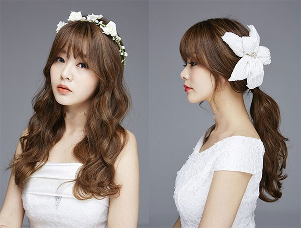 Kiểu tóc cô dâu Hàn Quốc Kiểu tóc cô dâu Hàn Quốc