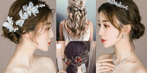 Những kiểu tóc cô dâu đơn giản mà đẹp, dễ thương