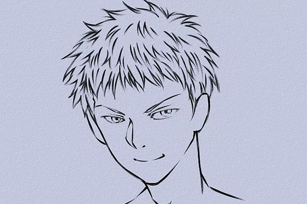 Cách vẽ tóc anime nam