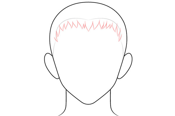 Cách vẽ tóc anime nam