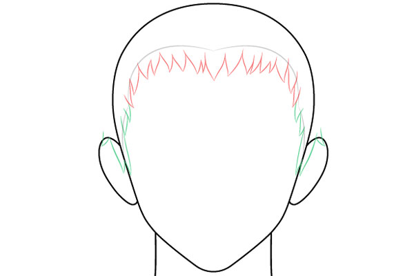 Cách vẽ tóc anime nam