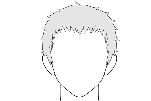 Cách vẽ tóc anime nam