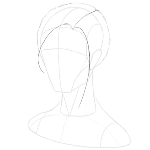 Cách vẽ tóc anime nữ