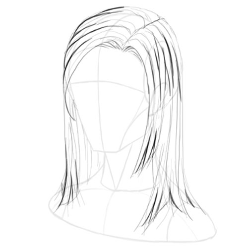 Cách vẽ tóc anime nữ