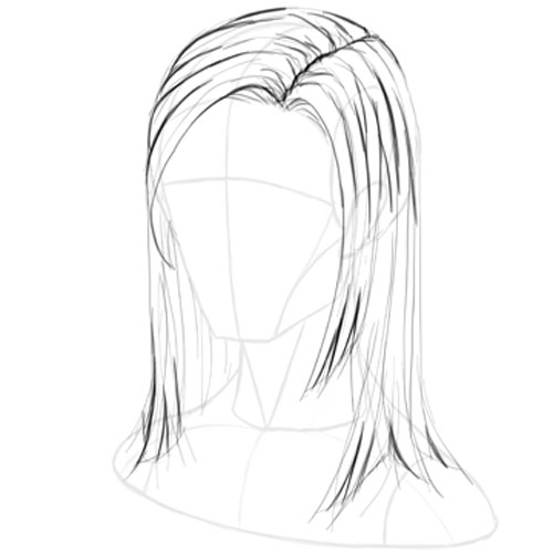Cách vẽ tóc anime nữ