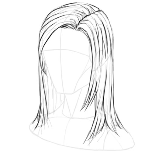 Cách vẽ tóc anime nữ
