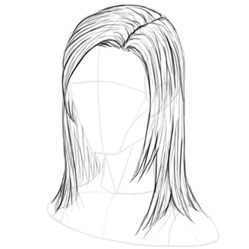 Cách vẽ tóc anime nữ