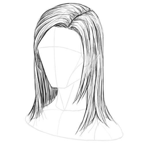 Cách vẽ tóc anime nữ