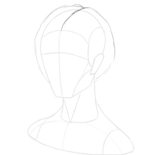 Cách vẽ tóc anime nữ gợn sóng