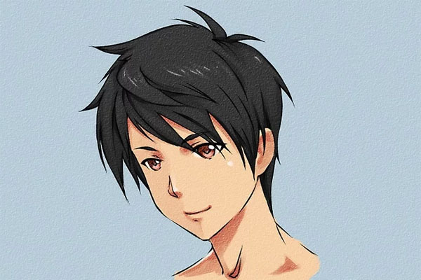 Cách vẽ tóc anime nam