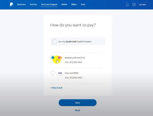 Cách nạp tiền vào PayPal