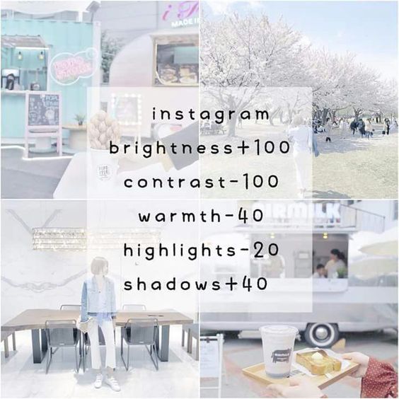 Công thức chỉnh ảnh Insta Công thức chỉnh ảnh Insta
