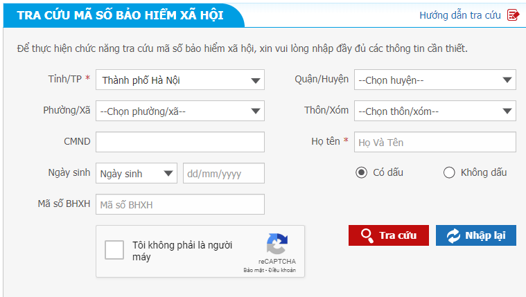 Cách tra cứu bảo hiểm xã hội