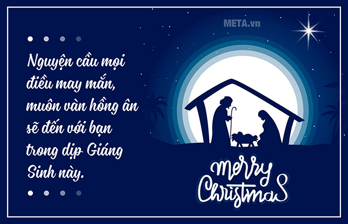 Mẫu thiệp Giáng Sinh Công giáo đơn giản