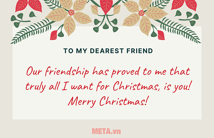 Thiệp chúc Giáng Sinh dành cho bạn bè