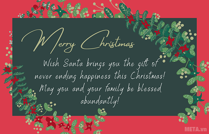 Thiệp Noel đơn giản tặng đồng nghiệp