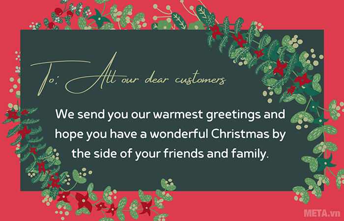 Thiệp Merry Christmas tặng khách hàng