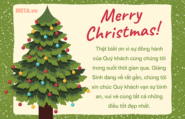 Thiệp Giáng Sinh đẹp gửi tặng khách hàng