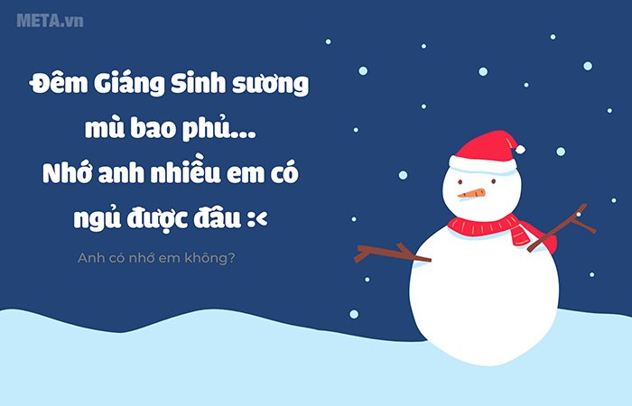 Thiệp Giáng Sinh thả thính bạn nam